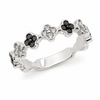9ct White Gold Black Diamond Band 1102262