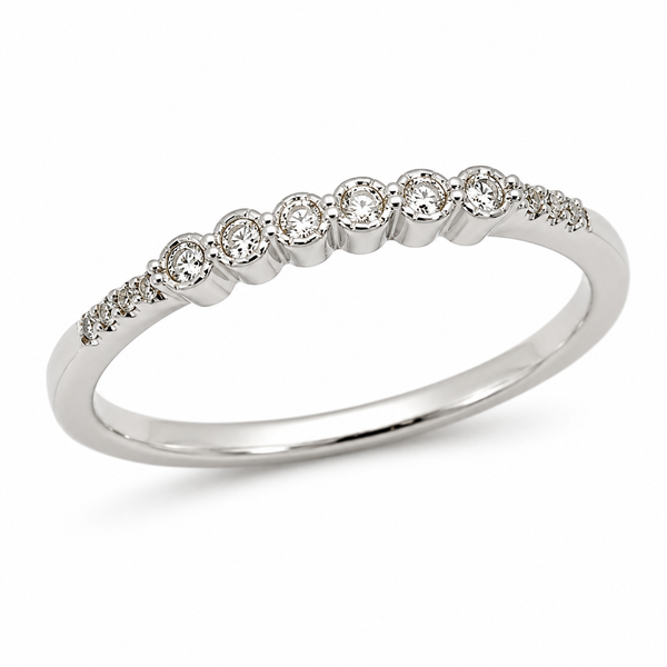 9ct White Gold Diamond Band 1102250