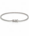 18ct white gold diamond tennis bracelet with 2.2ct round brilliant-cut diamonds and box clasp, pre-owned in excellent condition, Cassims & Co. Johannesburg