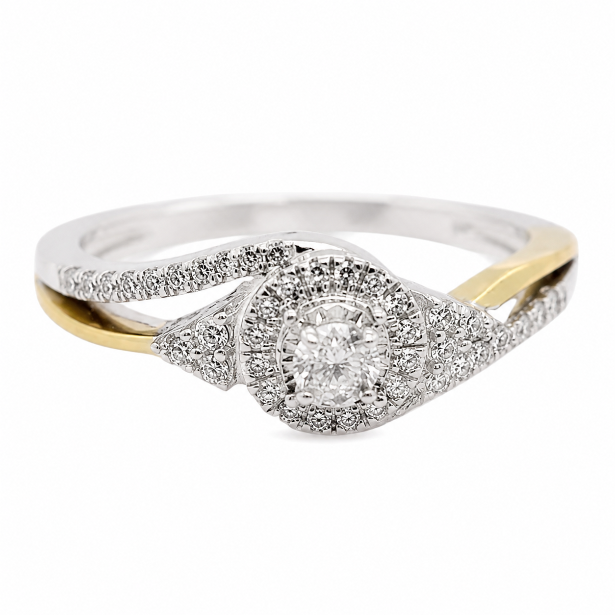 9ct Two Tone Eternity Diamond Ring 1102148