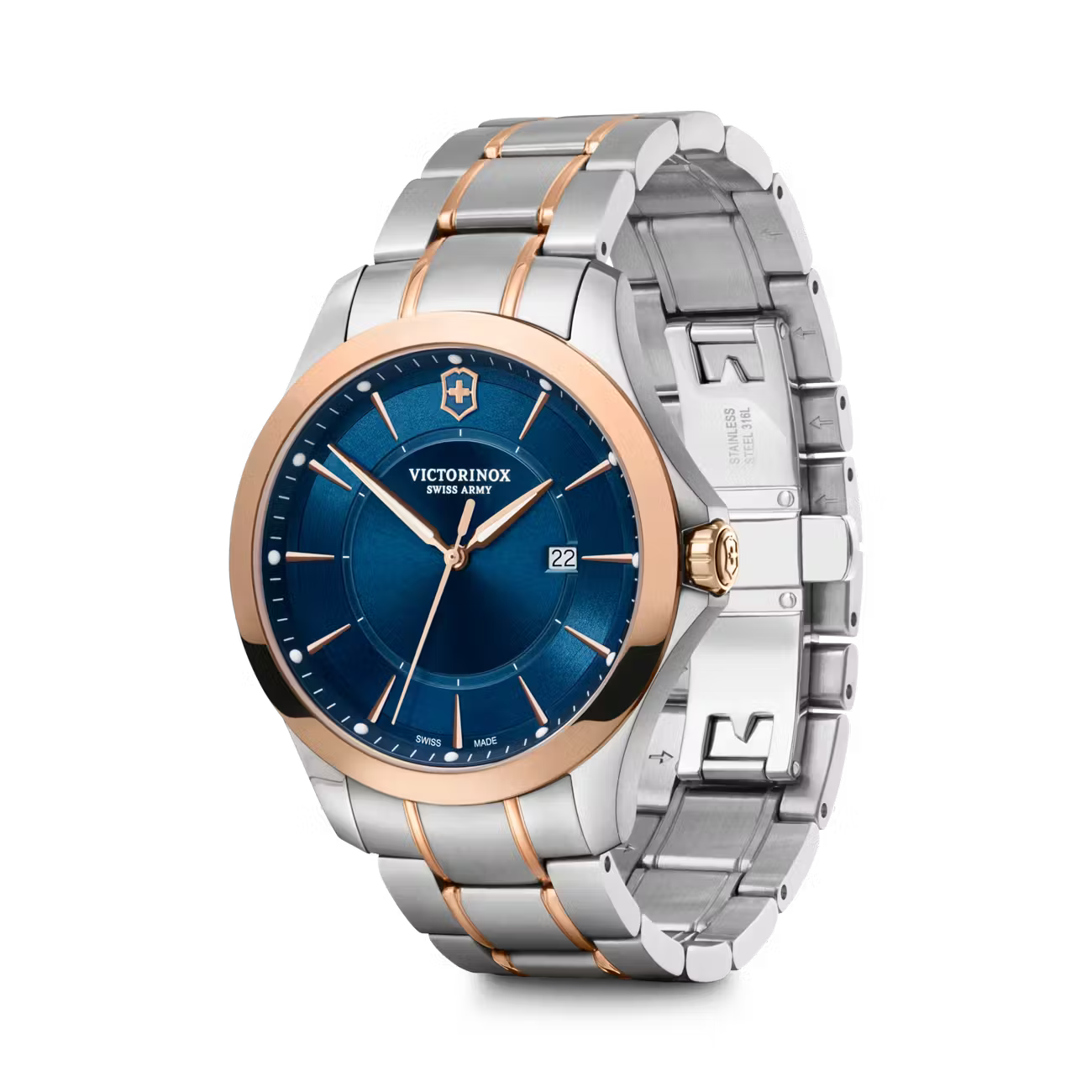 Victorinox Alliance Two-Tone Quartz Watch 40mm Blue Dial VIC241911