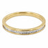 9ct yellow gold channel set baguette diamond band ring