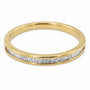 9ct yellow gold channel set baguette diamond band ring