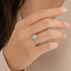 9ct White Gold Round Cluster Diamond Engagement Ring 1102227 - Cassim & Co South Africa