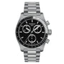 Tissot PR516 chronograph with black dial, tachymeter bezel and stainless steel bracelet