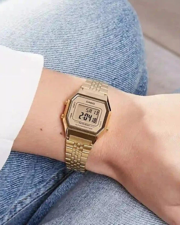 Casio LA680WGA-9DF Digital Gold Tone Quartz Watch