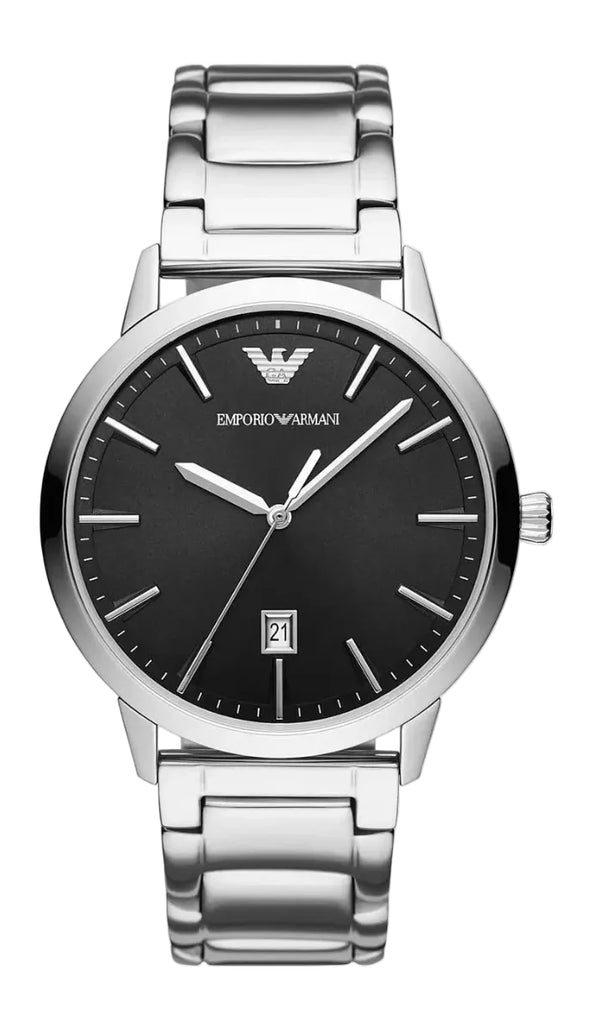 Emporio Armani Ruggero Quartz Black Dial Stainless Steel Watch (AR11310)