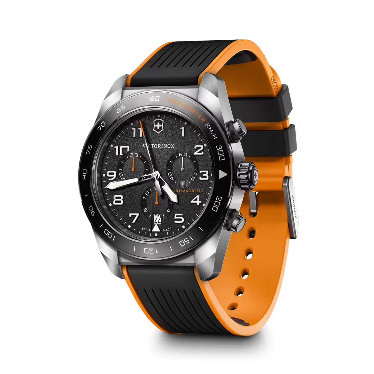 Victorinox Swiss Army Chrono Black Dial Rubber Watch VIC242050