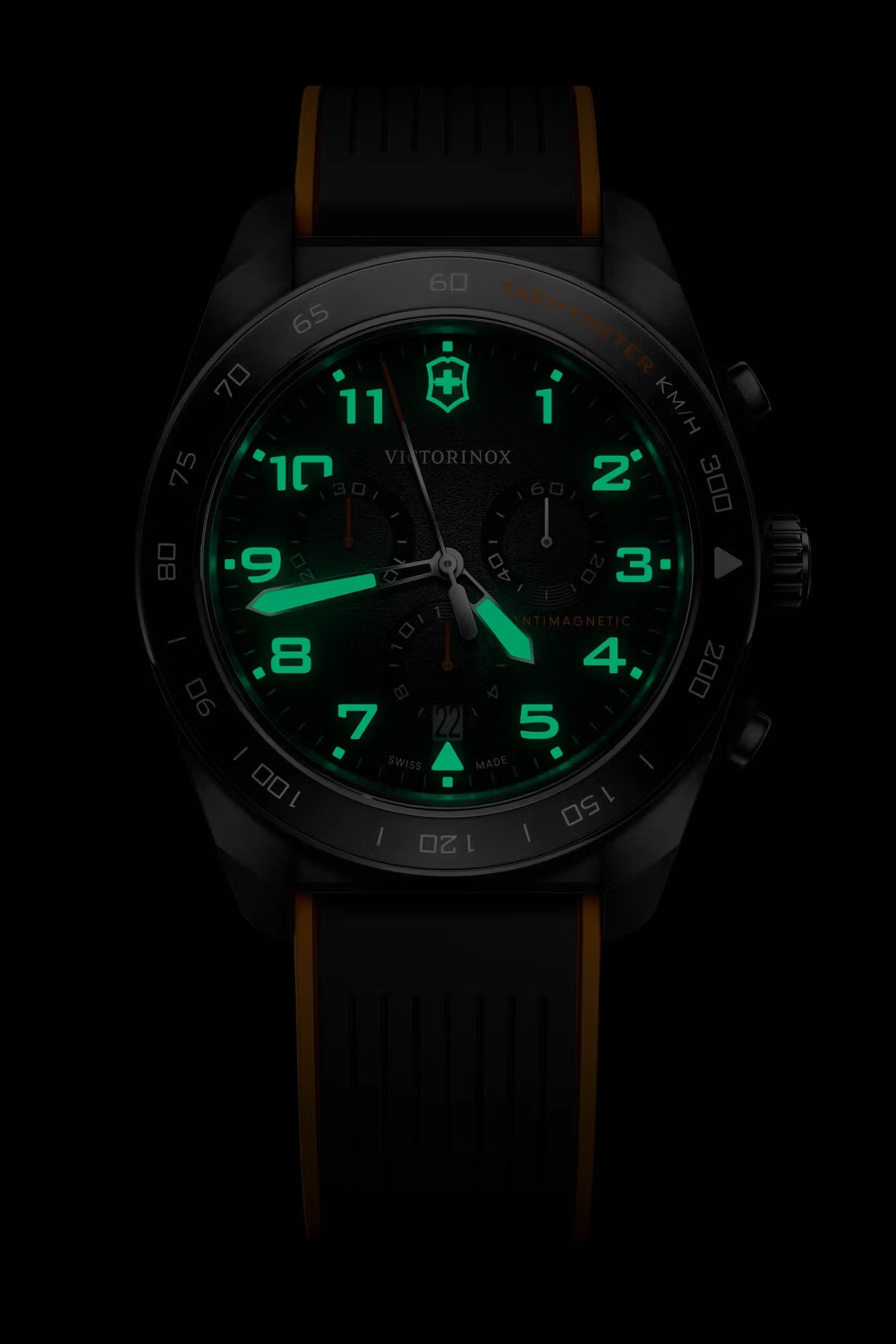 Victorinox Swiss Army Chrono Black Dial Rubber Watch VIC242050