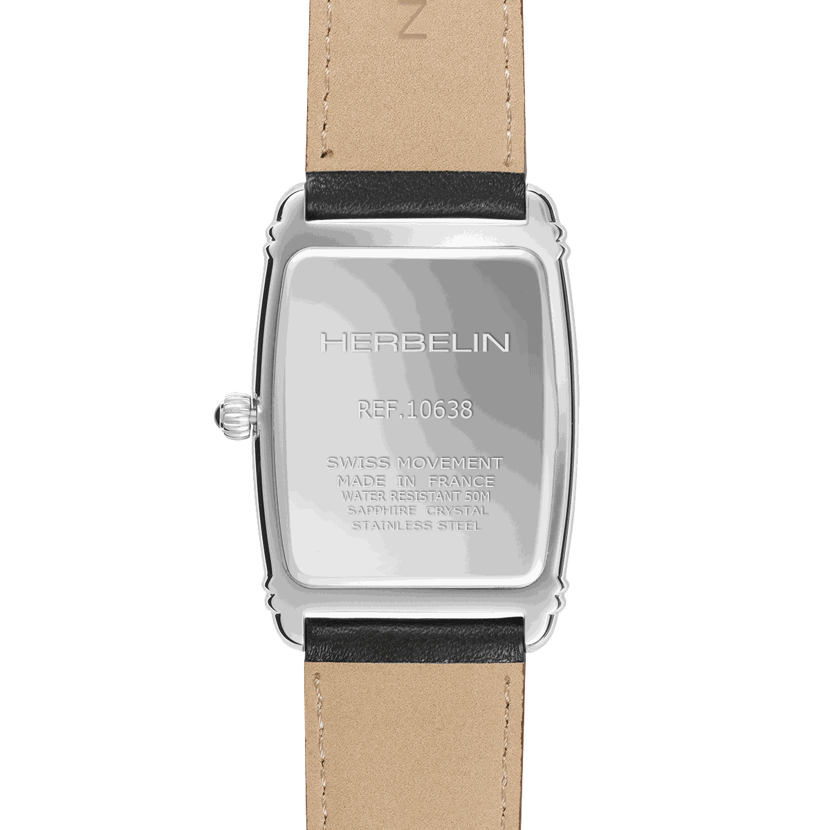 Michel Herbelin Art Deco 10638AP08 — 30 x 35.5 mm Tonneau Watch