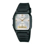 Casio AW-48HE-7AVDF Anadigi Dual Time Quartz White Dial Black Resin Watch