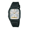 Casio AW-48HE-7AVDF Anadigi Dual Time Quartz White Dial Black Resin Watch