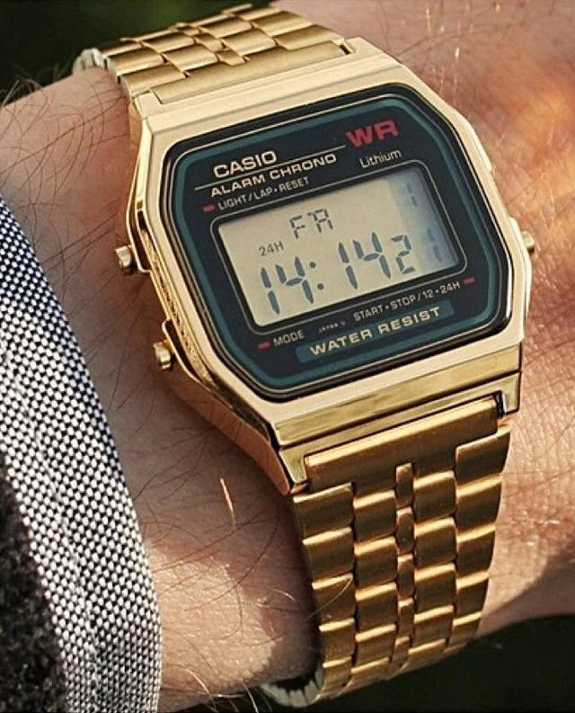 Casio A159WGEA-1DF Vintage Digital Quartz Gold-Tone Stainless Steel Watch