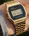 Casio A159WGEA-1DF Vintage Digital Quartz Gold-Tone Stainless Steel Watch