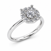 9ct White Gold Round Cluster Diamond Engagement Ring 1102229 - Cassim & Co South Africa