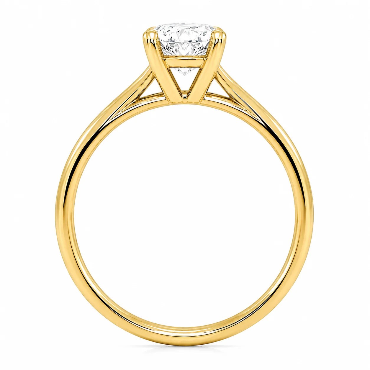 9ct Yellow Gold 2ct Oval Lab Grown Diamond Ring - Cassim & Co South Africa