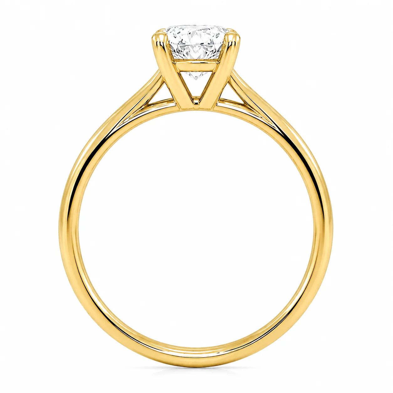 9ct Yellow Gold 2ct Oval Lab Grown Diamond Ring - Cassim & Co South Africa