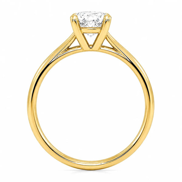 9ct Yellow Gold 2ct Oval Lab Grown Diamond Ring - Cassim & Co South Africa
