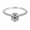 18k White Gold 6 Claw Diamond Engagement Ring 1102142