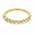 9ct yellow gold baguette diamond band ring with spiral setting by Cassim & Co.