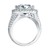 5ct Round Halo Moissanite Ring – M17G - Cassim & Co South Africa