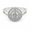 9ct White Gold Round Halo Diamond Ring 1102269