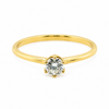 18k Yellow Gold Halo Solitaire Diamond Engagement Ring 1102211