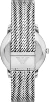 Emporio Armani Minimalist Quartz Blue Sunray Dial Stainless Steel Mesh Watch 42mm (AR11571)