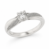 9ct White Gold Round Diamond Engagement Ring 1102290 - Cassim & Co South Africa