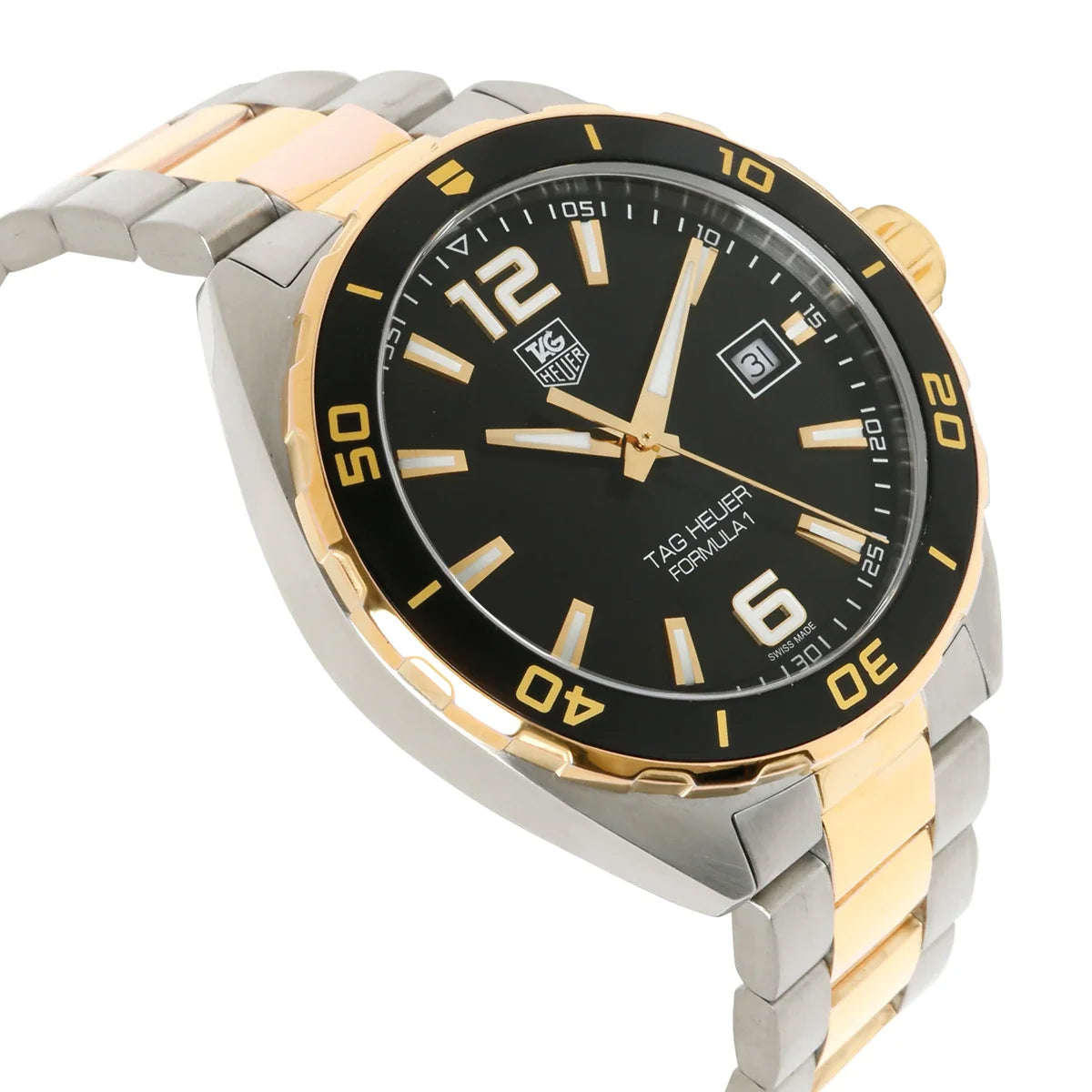 Pre-Owned TAG Heuer Formula 1 Quartz Black Dial Two-Tone Stainless Steel Watch (WAZ1121)