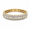 9ct Yellow Gold Halo Diamond Band 1102086