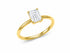 9ct Yellow Gold 1ct Emerald Lab Grown Diamond Ring - Cassim & Co South Africa