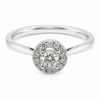 9ct White Gold Round Pave Diamond Ring 1102173