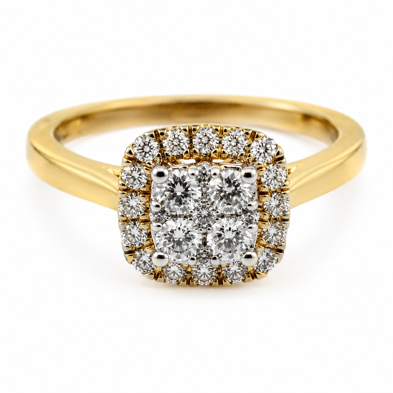 9ct Rose Gold Cushion Diamond Engagement Ring 1101946