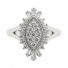 9ct White Gold Vintage Diamond Ring 1102199
