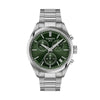 Tissot PR 100 Chronograph green dial stainless steel Swiss quartz watch T1504171109100 front view