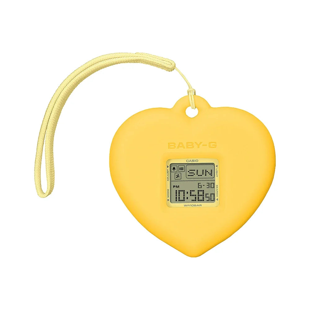 Casio Baby-G BGD-10KH-9 Digital Quartz Yellow Shock Resistant Watch with Heart Holder (BGD-10KH-9DR)