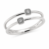 9ct White Gold Cushion Cluster Diamond Engagement Band 1102312 - Cassim & Co South Africa