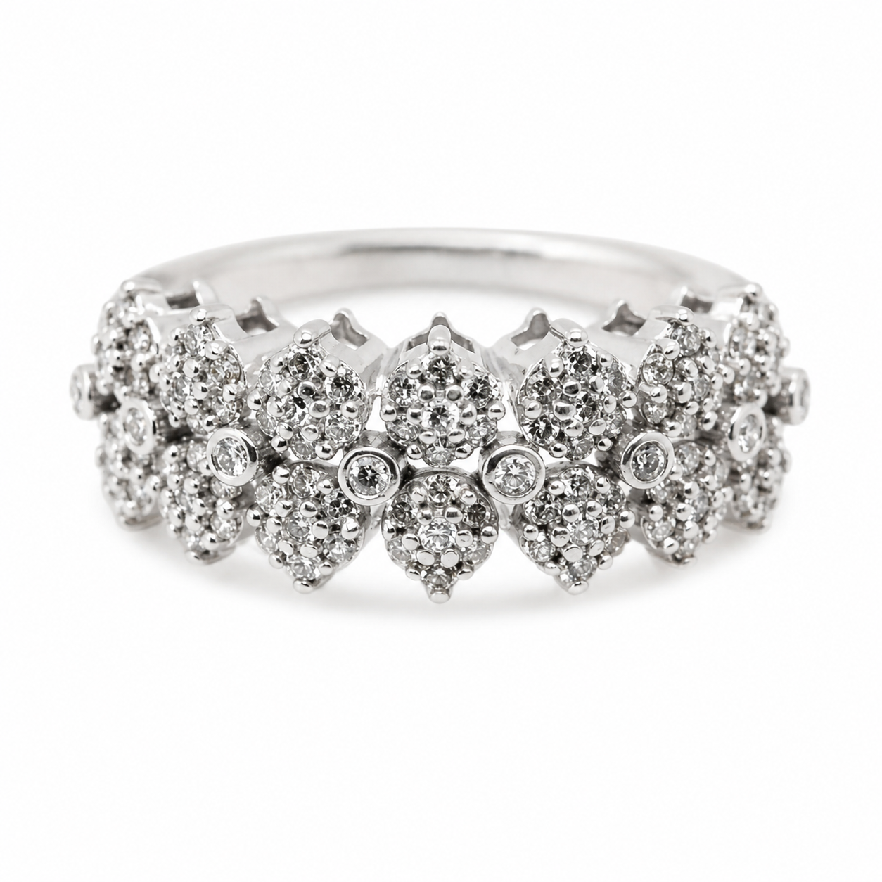 9ct White Gold Cocktail Diamond Ring 1102109