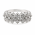 9ct white gold diamond cluster cocktail ring with triple band design by Cassim & Co Johannesburg