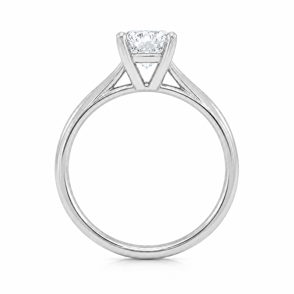 9ct White Gold 1ct Emerald Lab Grown Diamond Ring