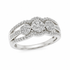 9ct White Gold Cluster Diamond Engagement Ring 1102087 - Cassim & Co South Africa