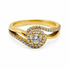 18k Yellow Gold Halo Diamond Engagement Ring 1102097
