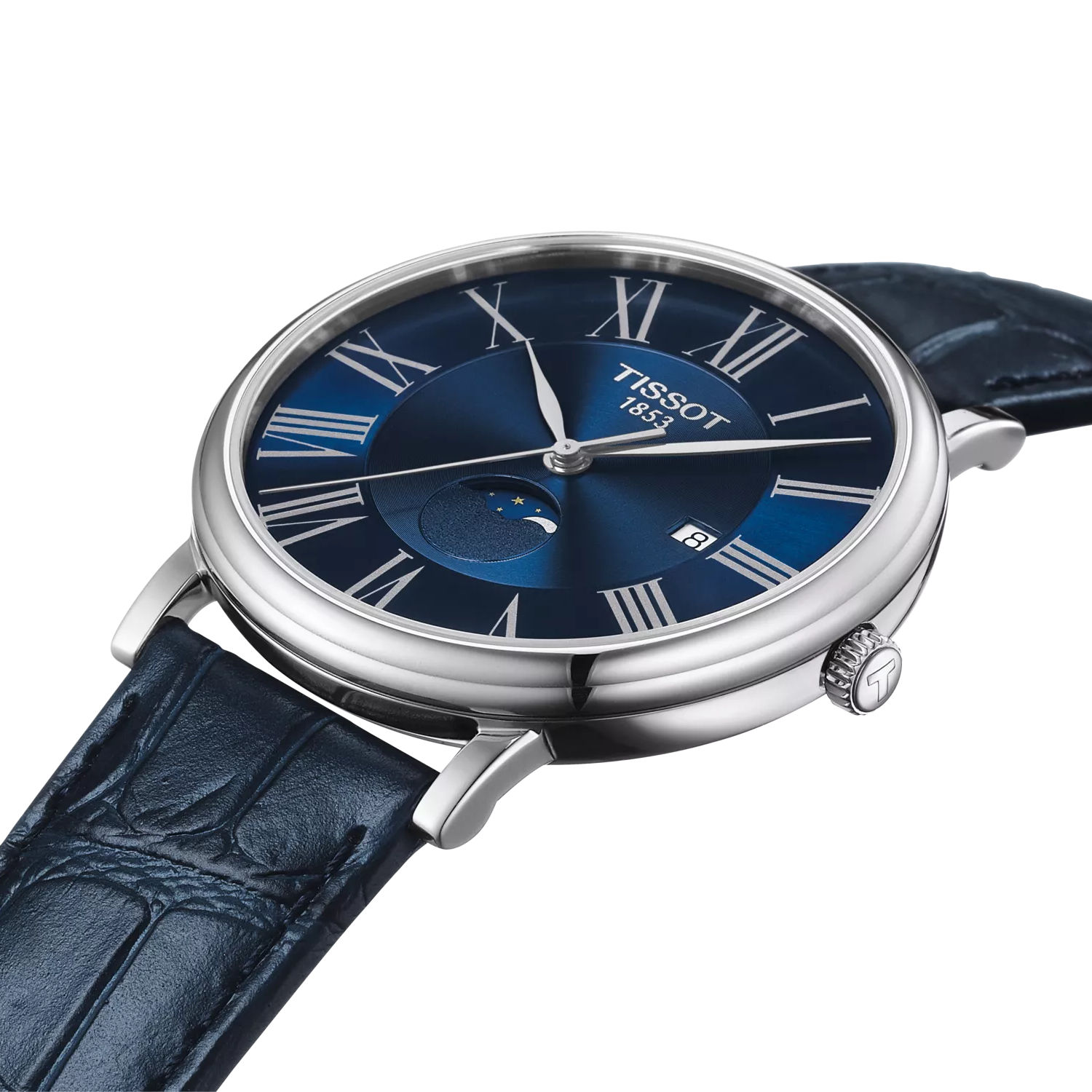 Tissot Carson Premium Quartz 40mm Blue Dial Leather T1224101604300