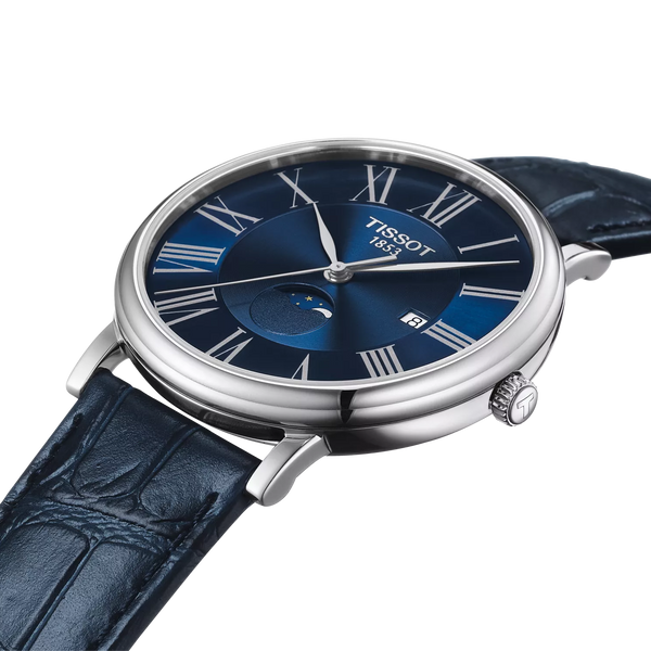 Tissot Carson Premium Quartz 40mm Blue Dial Leather T1224101604300
