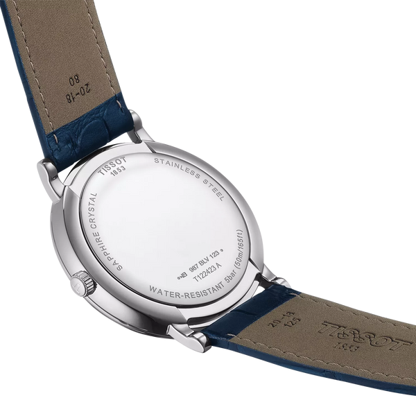 Tissot Carson Premium Quartz 40mm Blue Dial Leather T1224101604300