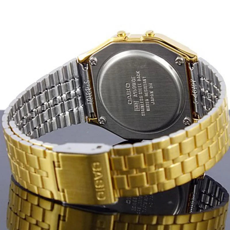 Casio A159WGEA-1DF Vintage Digital Quartz Gold-Tone Stainless Steel Watch