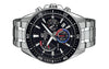 Casio Edifice EFR-552D-1A3VUDF Quartz Chronograph Black Dial Stainless Steel Watch with Blue & Red Accents