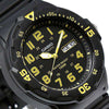 Casio MRW-200H Quartz Diver-Style Black Dial Yellow Accents Watch (MRW-200H-9BV)