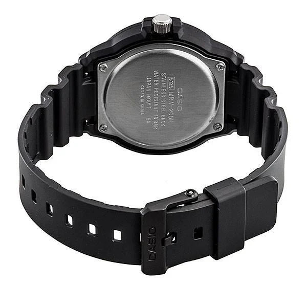 Casio MRW-200H Quartz Diver-Style Black Dial Yellow Accents Watch (MRW-200H-9BV)